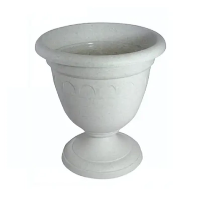 Вазон высокий пластиковый 5,6л d-26см «Колывань» мрамор С135М