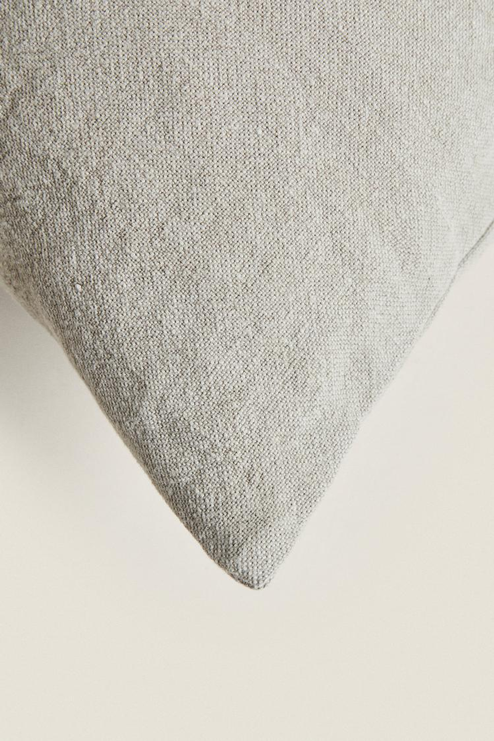 ZARA HOME ЛЬНЯНОЙ ЧЕХОЛ ДЛЯ ДЕКОРАТИВНОЙ ПОДУШКИ XXL, СЕРЫЙ