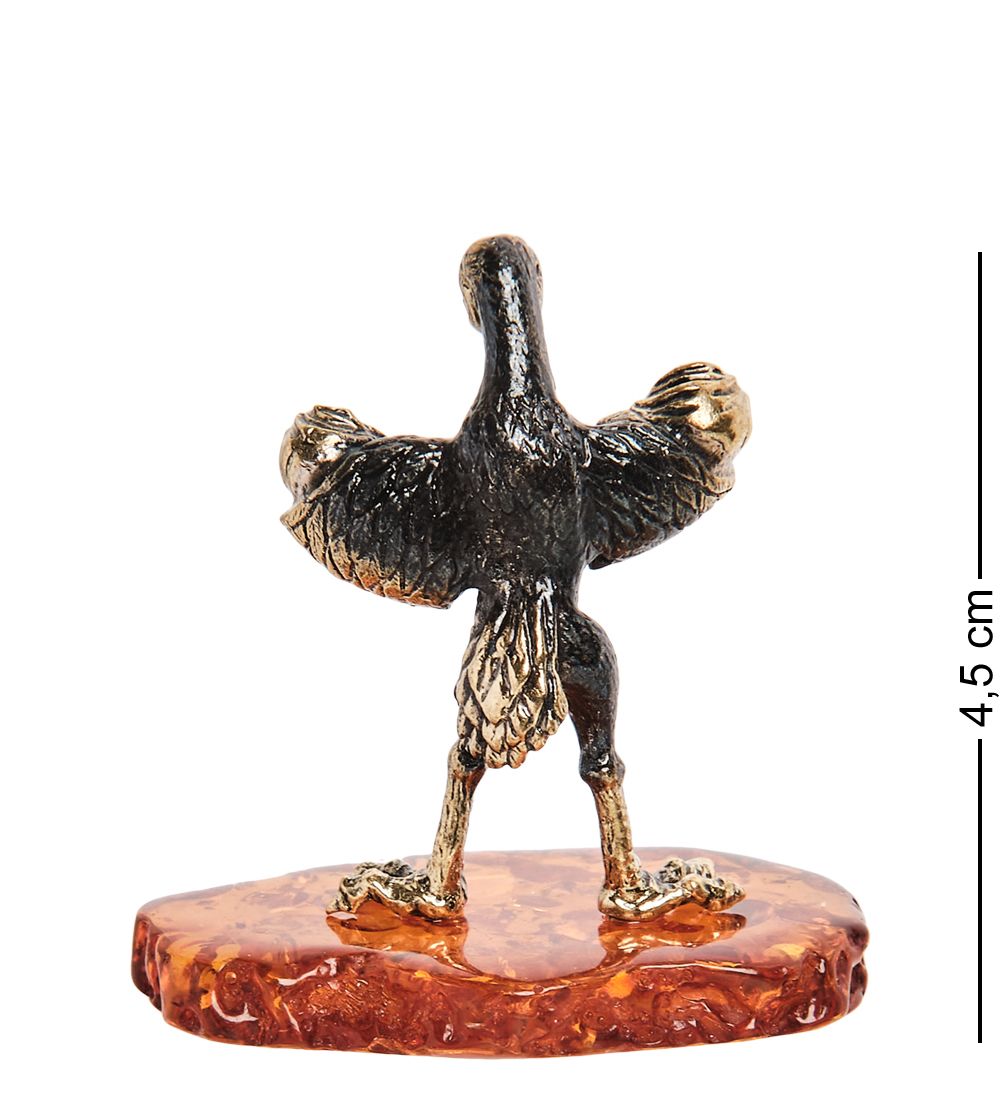 Народные промыслы AM-1799 Фигурка «Аист» (латунь, янтарь)