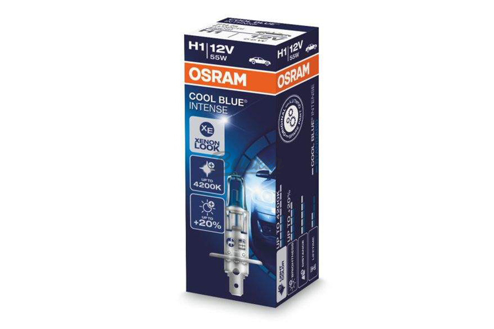 Галогенные автолампы OSRAM Cool Blue Intense 4200K H1, (шт.)