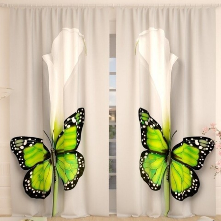 Фотошторы "РД. КАЛЛЫ С БАБОЧКОЙ", Россия.