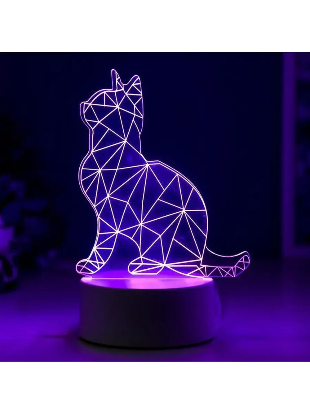Светильник «Кот сидя» LED RGB от сети