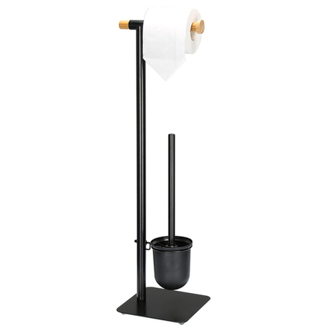 Держатель для туалетной бумаги с подвесным ершиком Bergenson Bjorn Mats черный