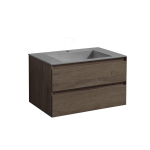 База под раковину Luka 800 подвесная, 2 выкатных ящика soft-close, R.Oak