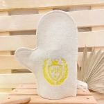 Варежка банная с вышивкой «VIP», цвет белый2, без упаковки