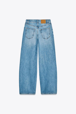 ZARA ДЖИНСЫ Z1975 BALLOON С ВЫСОКОЙ ПОСАДКОЙ, ВЫЦВЕТШИЙ СИНИЙ