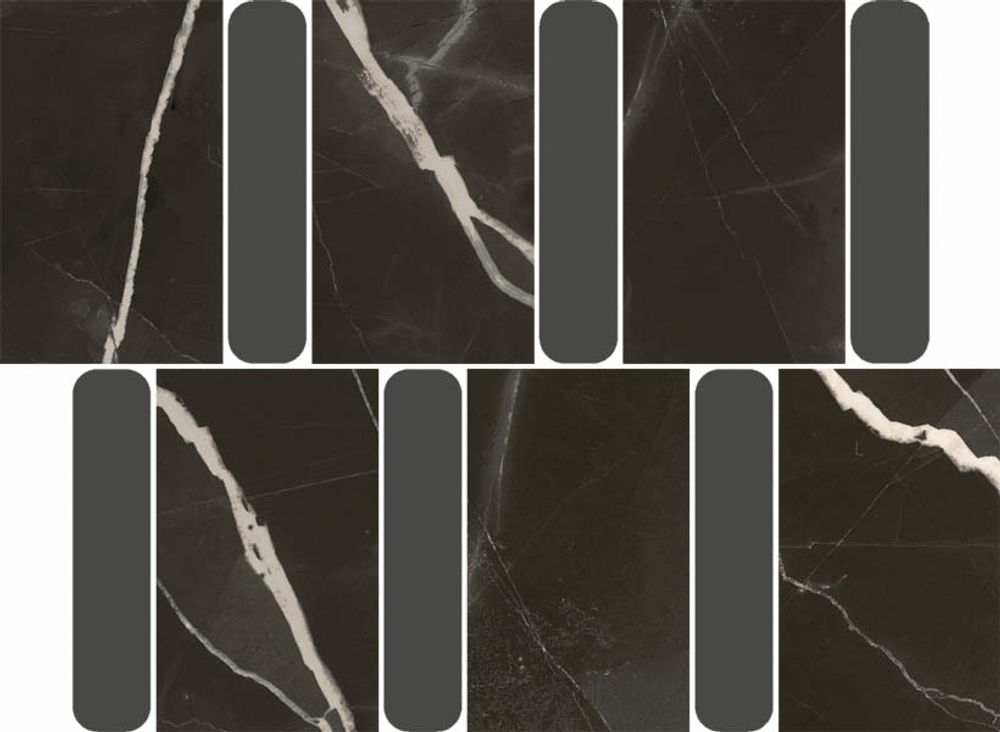 Мозаика STELLARIS BLACK MOSAICO ARGAN (600110000980)