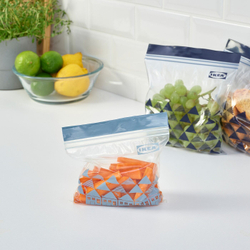 IKEA ISTAD  (ИКЕА ИСТАД)  -  Пакет Ziplock, рисунок/синий, 1/0,4 л
