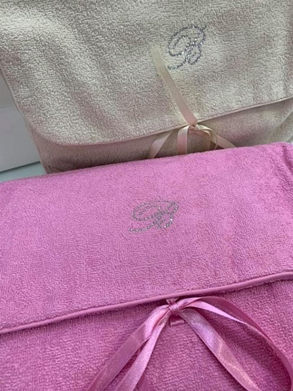 Халат махровый и косметичка Blumarine Porto Cervo azalea ярко-розовый