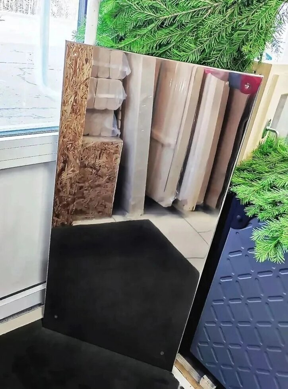 Защитный экран для печи из нержавейки 580х980 мм.
