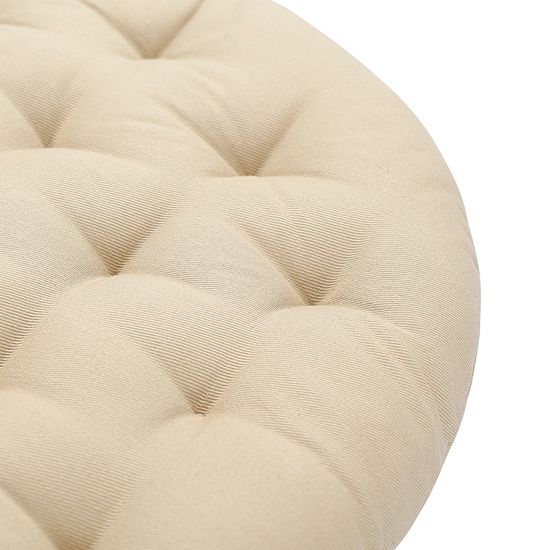 Подушка на стул круглая из хлопка бежевого цвета из коллекции essential, 35 см