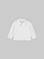 Лонгслив с воротником поло "Экрю" 0+