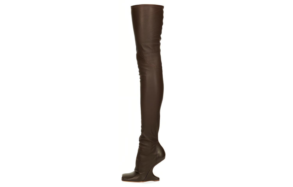 RICK OWENS/RO Cantilever Trendy Over the knee Boots Women"s Brown