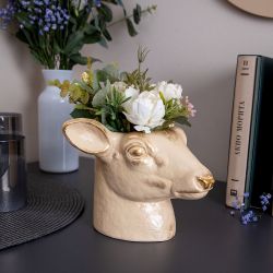 Статуэтка кашпо Олень Эклер Айвори