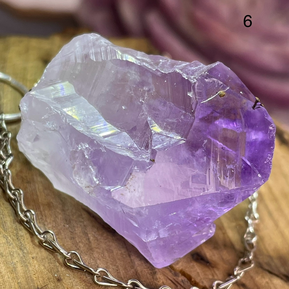 40740 Аметист Маятник кристалл необработанный 35-50мм