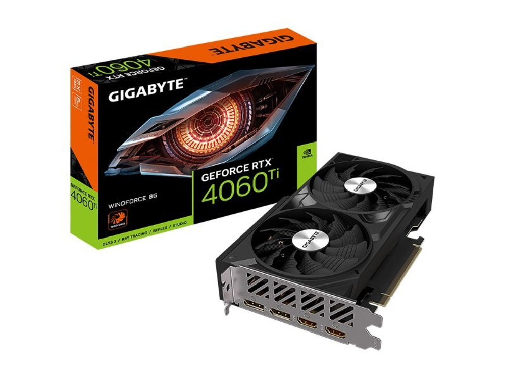 Видеокарта Gigabyte Nvidia GeForce RTX 4060 Ti WINDFORCE [GV-N406TWF2-8GD]