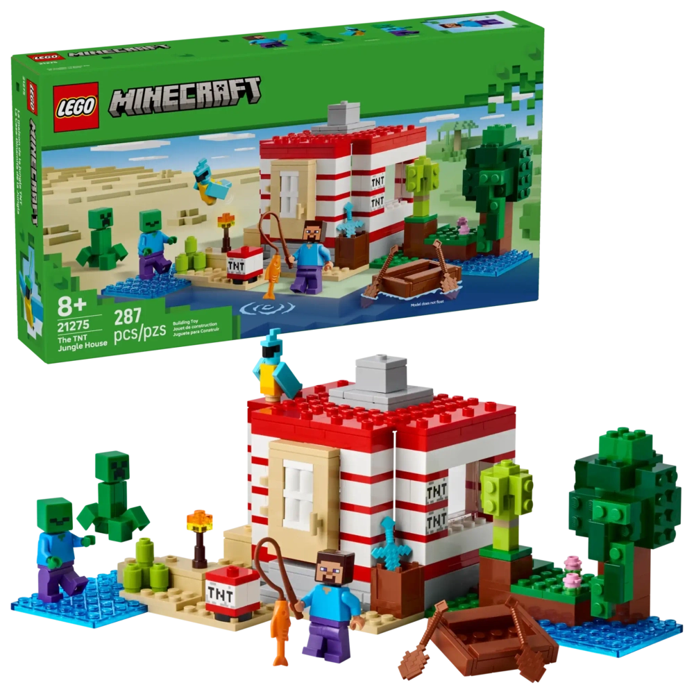 Конструктор LEGO Minecraft 21275 Дом в джунглях TNT