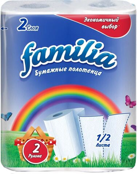 Familia (2 шт.) Радуга полотенце бумажное двухслойн.