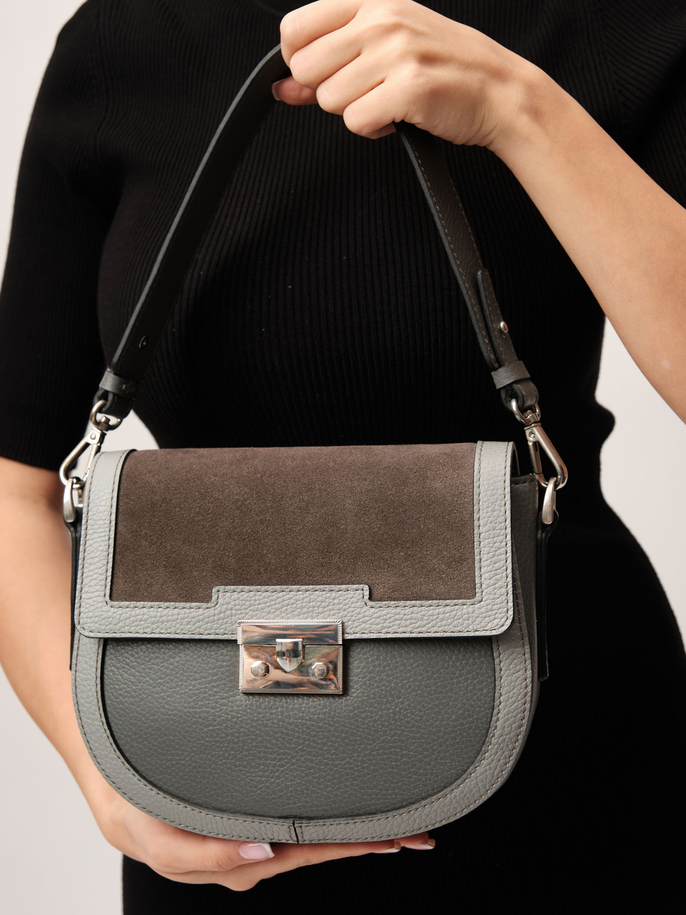 Кожаная сумка Azaro 30585 хром