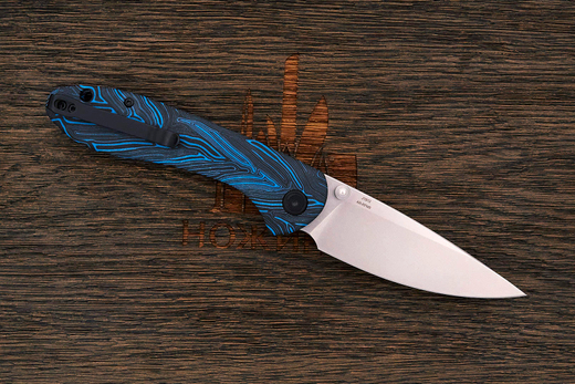 Нож складной CJRB Feldspar, клинок 89мм, сталь AR-RPM9, рукоять G10 чёрно-синий