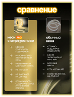 Неоновая светодиодная лента PJShop 4м, 8х16мм, 220В, IP 67, гибкий неон, синий, кратность реза 10 см