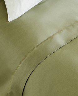 ZARA HOME (300 НИТЕЙ) ПРОСТЫНЯ ИЗ ХЛОПКА, ЗЕЛЕНЫЙ