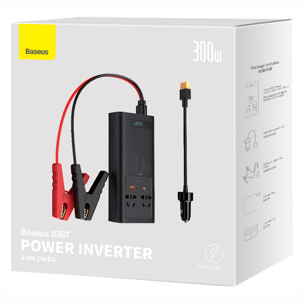 Автомобильный инвертор Baseus IGBT Power Inverter 220V 300W