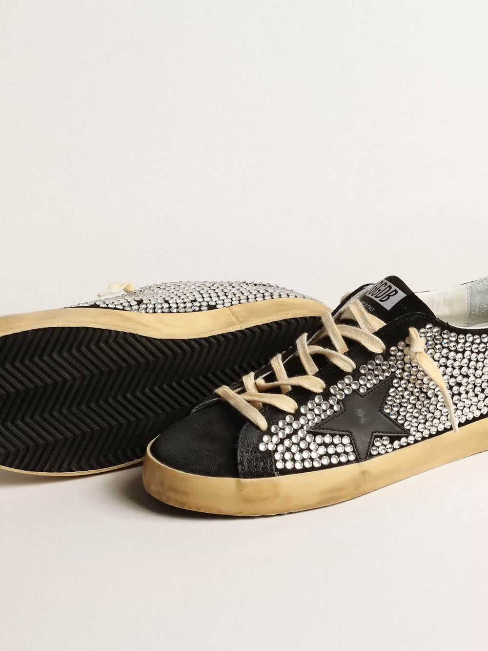 Super Star LTD with Swarovski crystals and black leather star