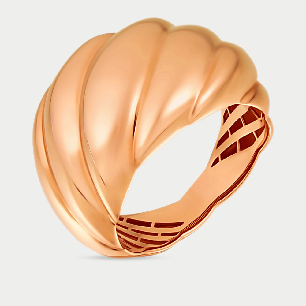 Кольцо женское из розового золота без вставок (арт. 900061-1000)