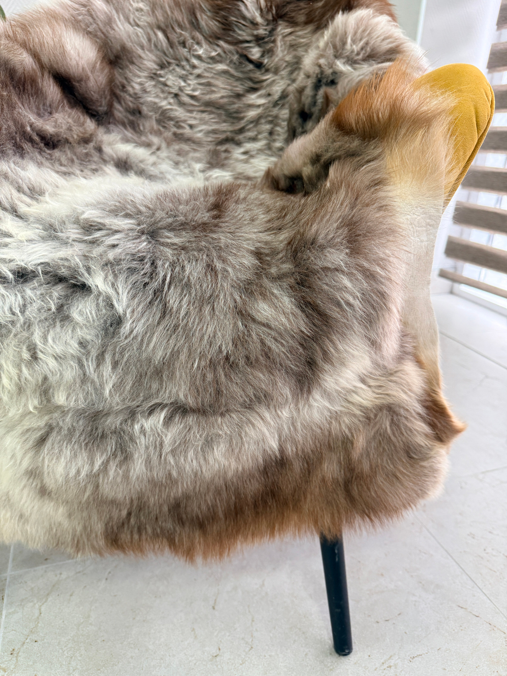 Шкура коврик меховой прикроватный овчина, 120х65 см.