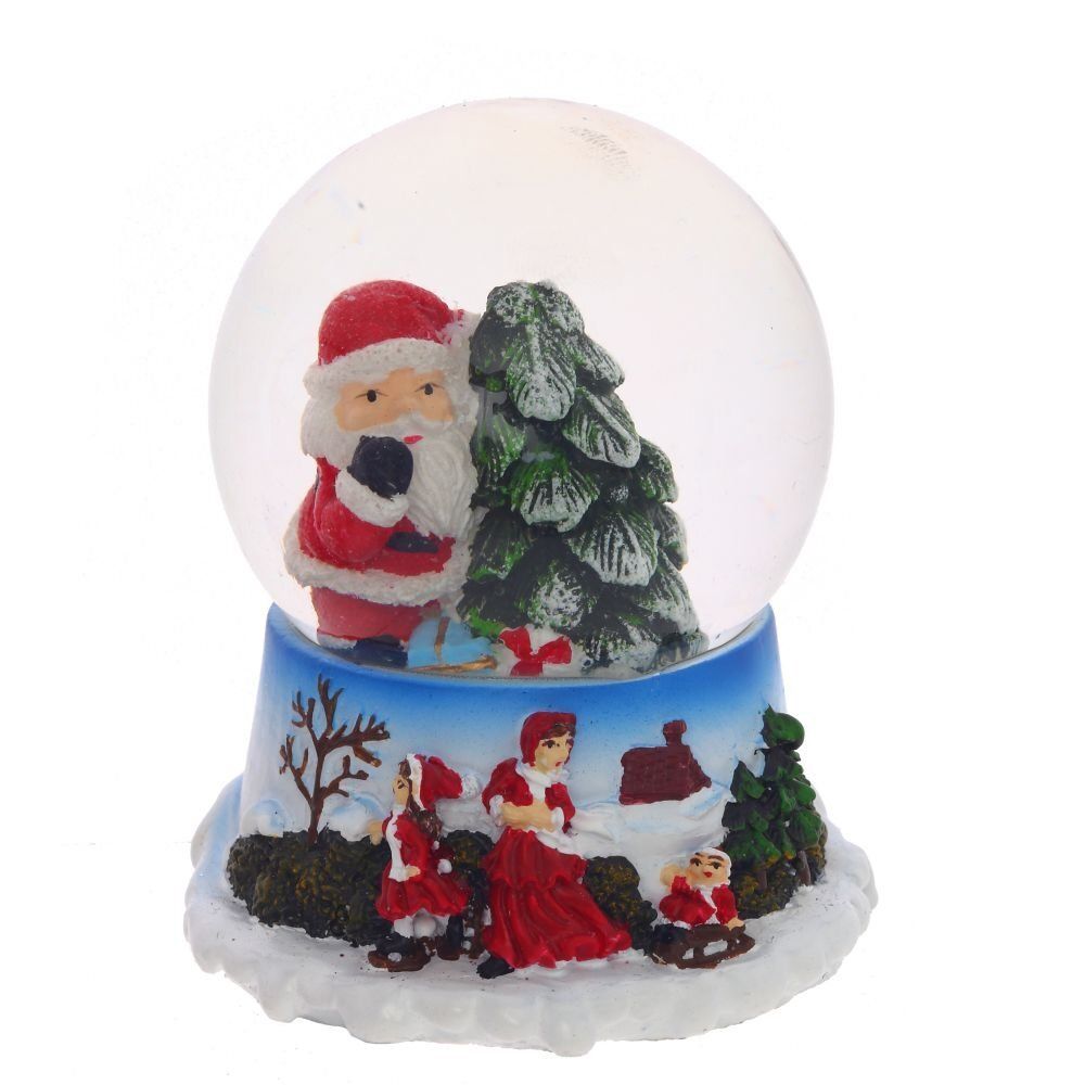GAEM Фигурка декор в стекл шаре "Дед Мороз/Снеговик", D4,5 см, L5 W5 H6 см