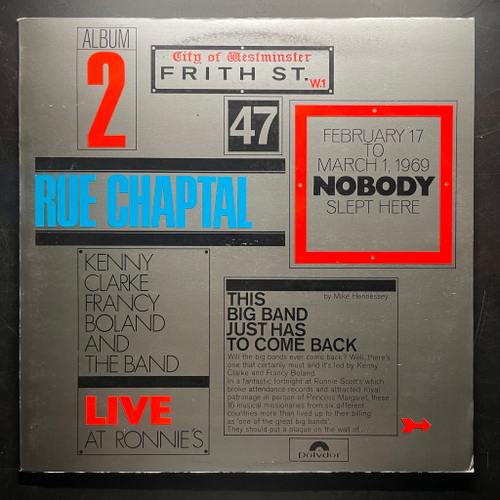 Kenny Clarke Francy Boland And The Band ‎– Live At Ronnie's ; Album 2 ; Rue Chaptal (Англия 1969г.) Т