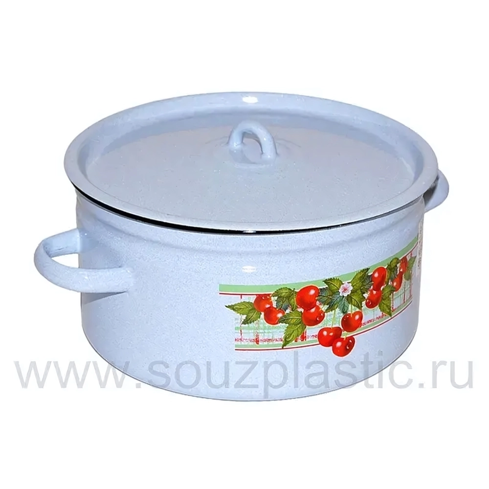 Кастрюля 5,5л с рисунком (Магнитогорская эмаль)