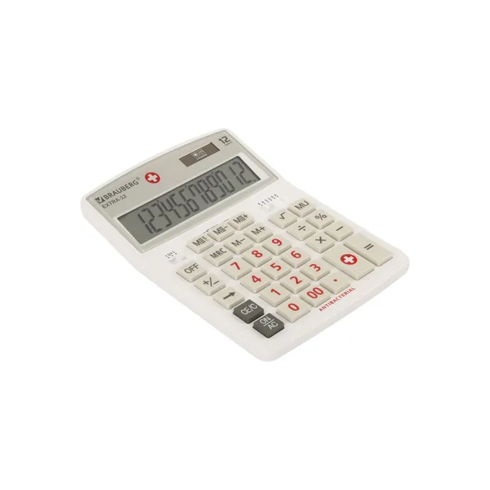 Калькулятор BRAUBERG EXTRA 12р /2 памяти/ (155*206) Белый, 12-WAB
