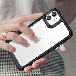 Чехол с усиленными боковыми рамками черного цвета для iPhone 11, мягкий отклик кнопок
