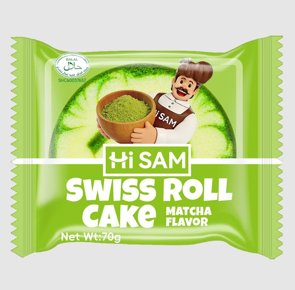 Hi Sam Рулет со вкусом зелёного чая матча 70г