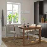 Стол и 4 стула - MÖRBYLÅNGA / LUSTEBO  / MОRBYLАNGA IKEA/  МЁРБИЛОНГА / ЛУСТЕБО ИКЕА,  140х75  см,  коричневый/ серый