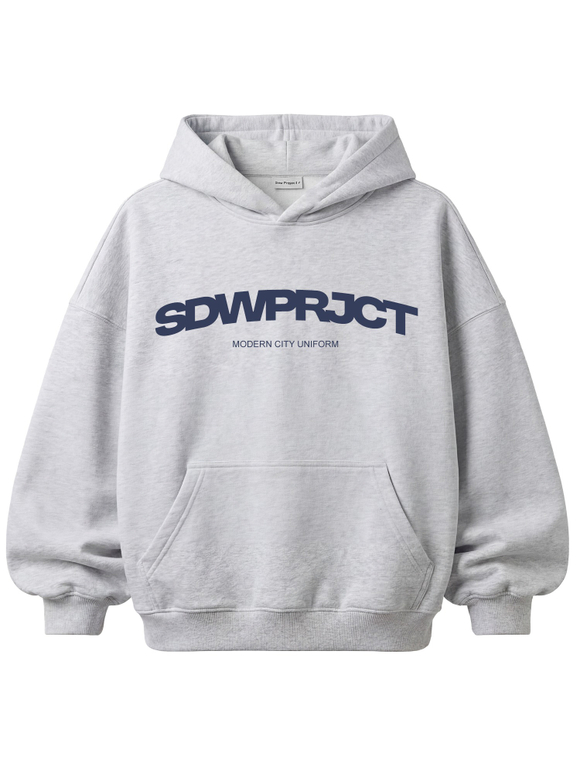 Худи "SDWPRJCT" в цвете серый меланж