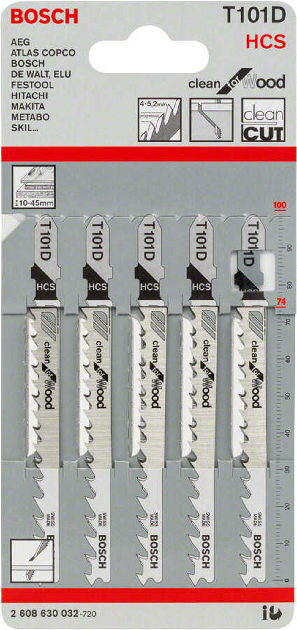 Пильное полотно по дереву T 101 D BOSCH 2608630032