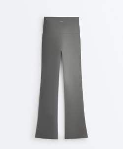 OYSHO Брюки клеш с высокой посадкой Flare Comfortlux High Rise, светло-серый