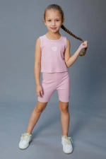 Комплект с бриджами розовый