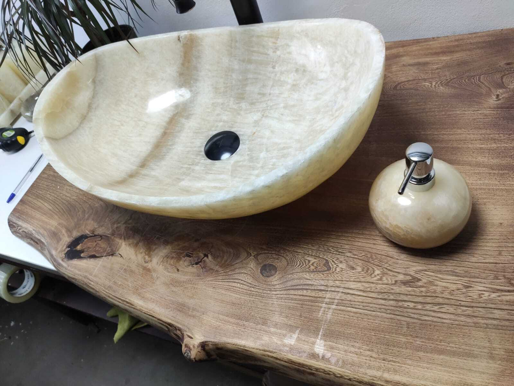 Раковина из оникса Oval Yellow OO-60947 55*38*19 00994