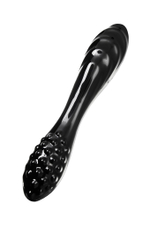 Черный двусторонний фаллоимитатор Dazzling Crystal 1 - 18,5 см. (Цвет: черный)