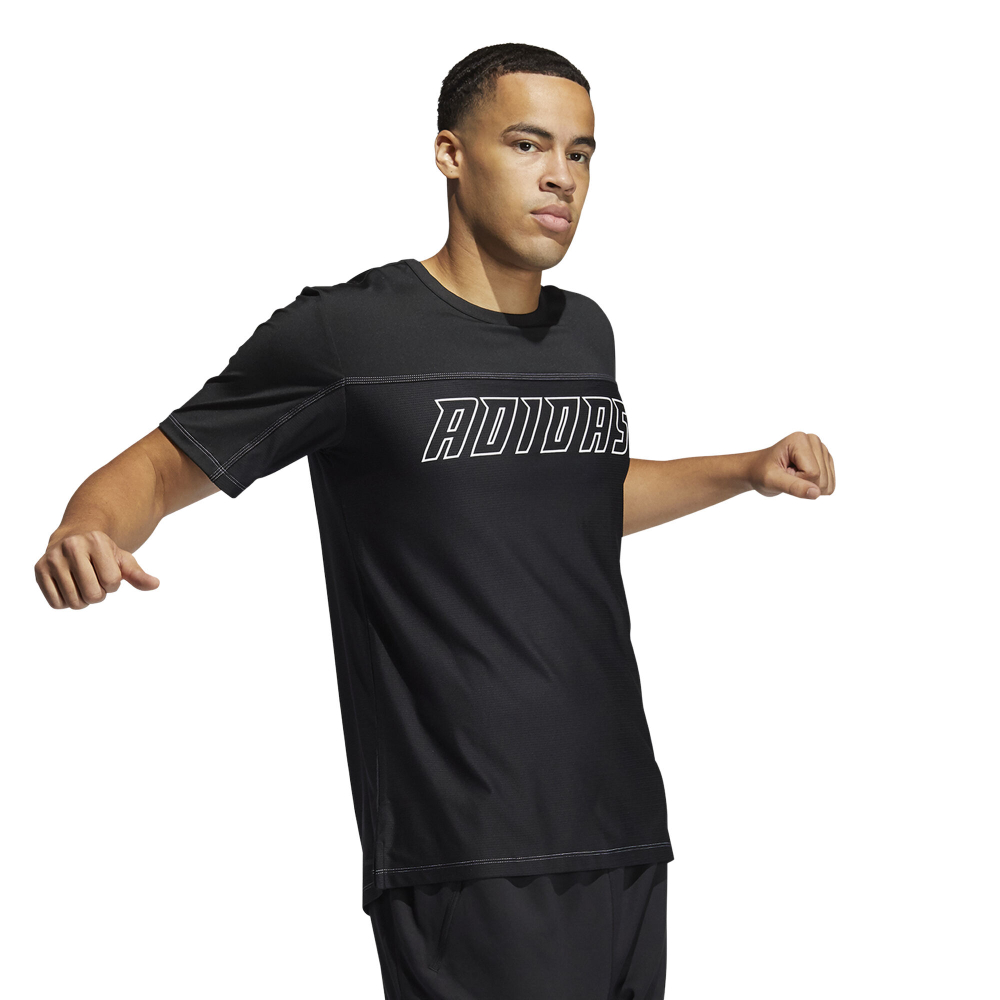 Мужское теннисное поло adidas Hype T-Shirt Men - Black, White