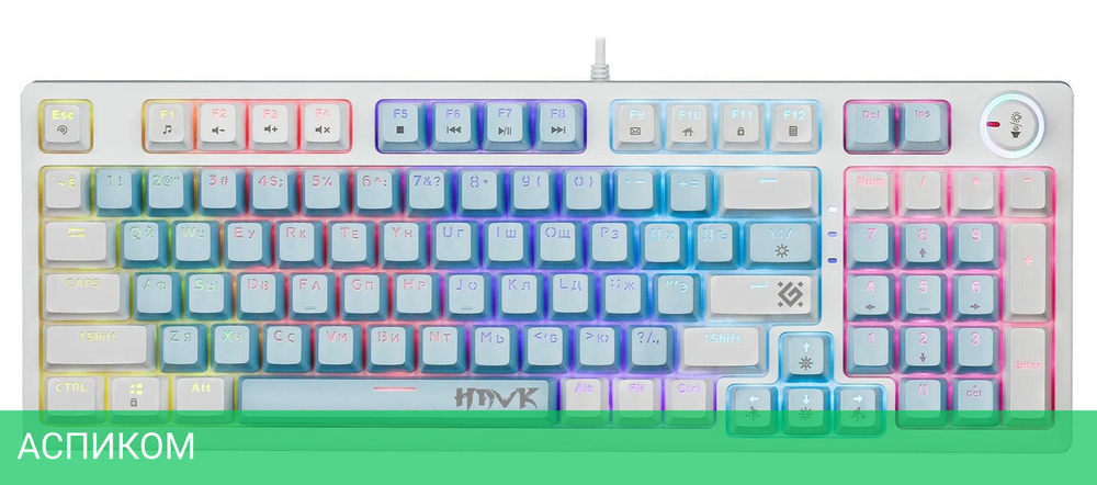 Клавиатура Defender Hawk GK-418 RU RGB (45422)