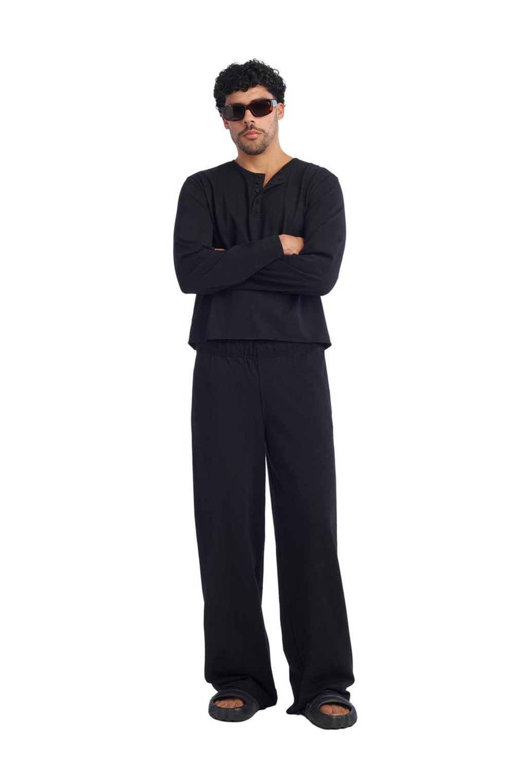 ZARA X BENITO ANTONIO БРЮКИ-ДЖОГГЕРЫ RELAXED FIT, ЧЕРНЫЙ