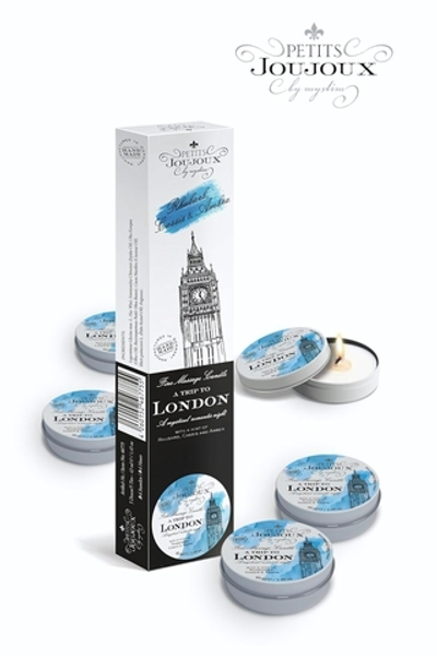 Набор из 5 свечей Petits Joujoux London с ароматом ревеня, амбры и чёрной смородины