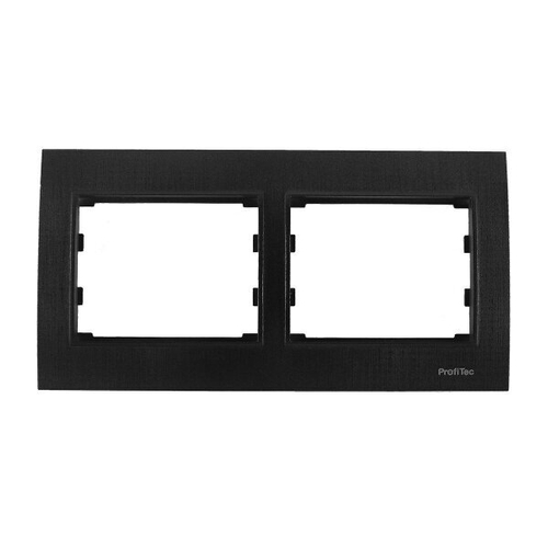 Рамка двухместная Корса горизонтальная графит.