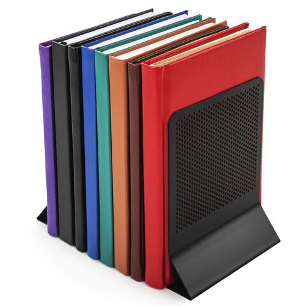 Держатель (ограничитель) подставка для книг BRAUBERG "Germanium Original", 2 штуки, металл, 237978