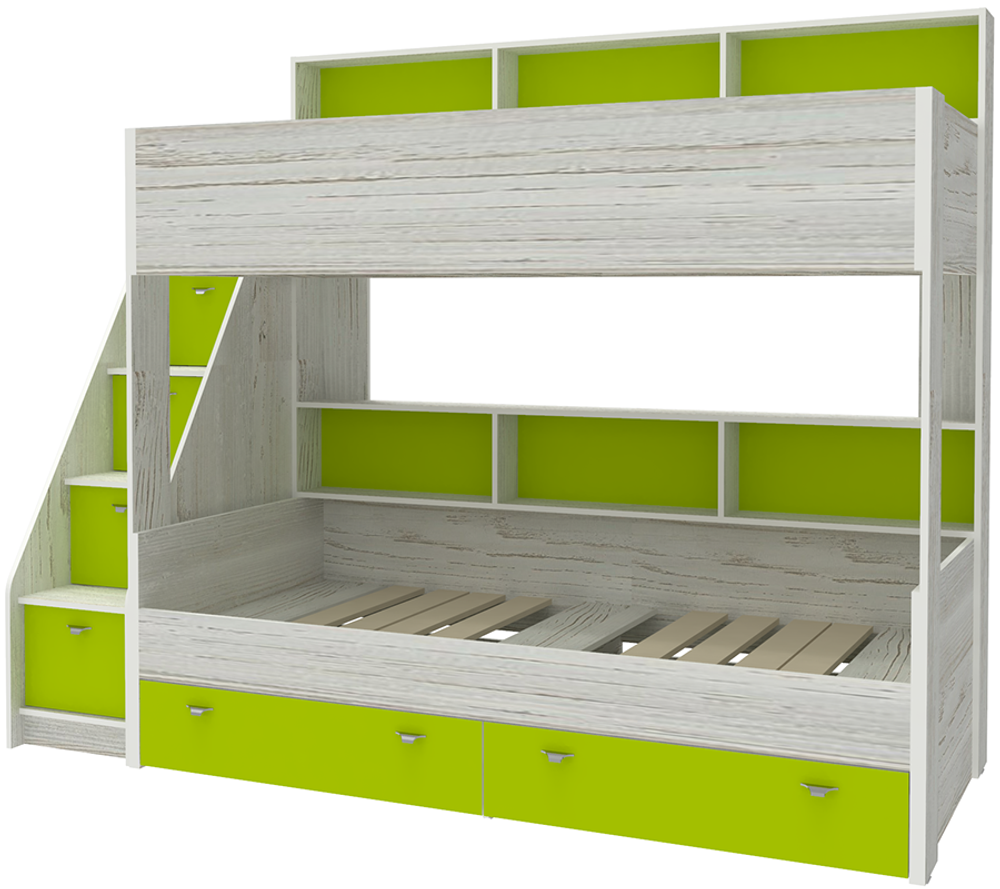 Двухъярусная кровать КарИВи Голден Кидс 10 Винтерберг Лайм